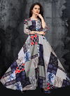 Gray Colour Fancy Latest Designer Fancy Ethnic Wear Masloon Silk Anarkali Gown Collection 19